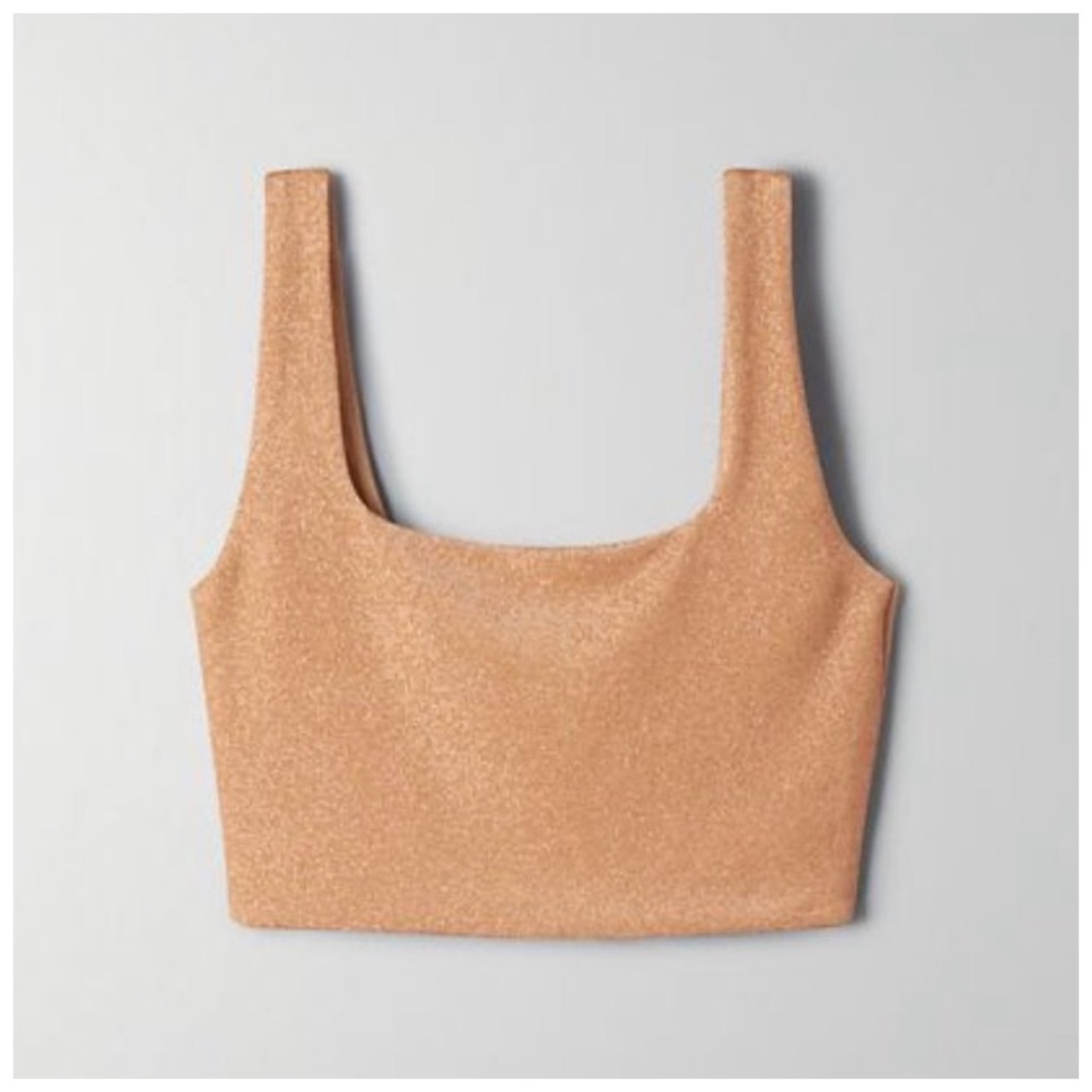 NEW Babaton Aritzia Sculpt Knit Square Neck Tank Arjun Knit Top Sz S